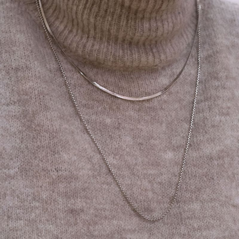 Fein Snake Chain Halskette