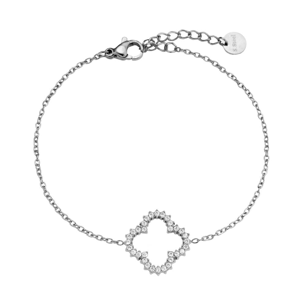 Hollow Lucky Flower Diamond Armband